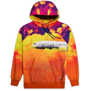 Paper Planes Tie Dye Jumbo Jet Acid Sky Pullover Hoodie Size Medium